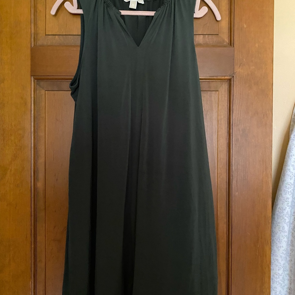 Michael Kors Green Sleeveless V-Neck Sundress